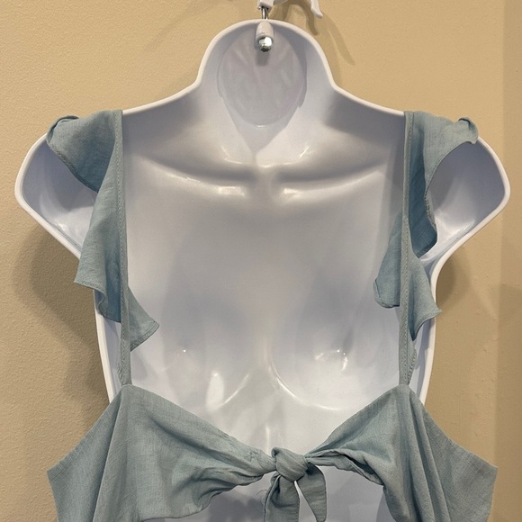 Fore Light Blue Sleeveless Dress- large - Picture 7 of 8